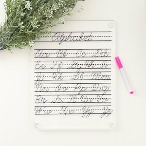 Acrylic cursive tracing board